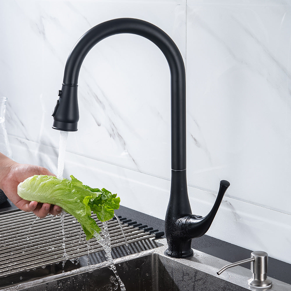 Eumtenr Brass Kitchen Sink Faucet, Kitchen Faucet Brass with Pull Down Sprayer