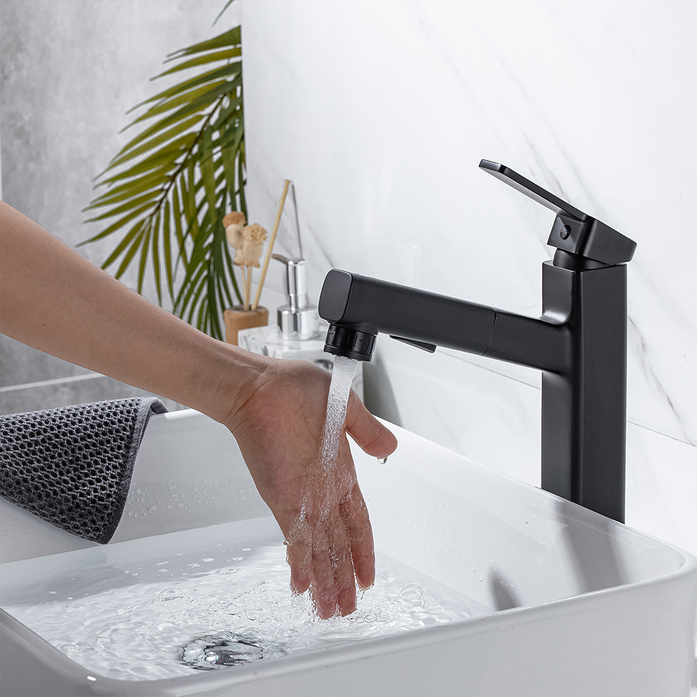 Single Handle Cold and Hot Water Bathroom Faucet Suitable for Tall Body Basins