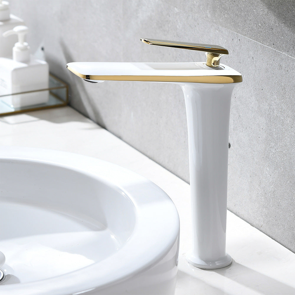 Eumtenr Brass 1.5 GPM Single Handle Bathroom Faucet Suitable for Tall Body Basins