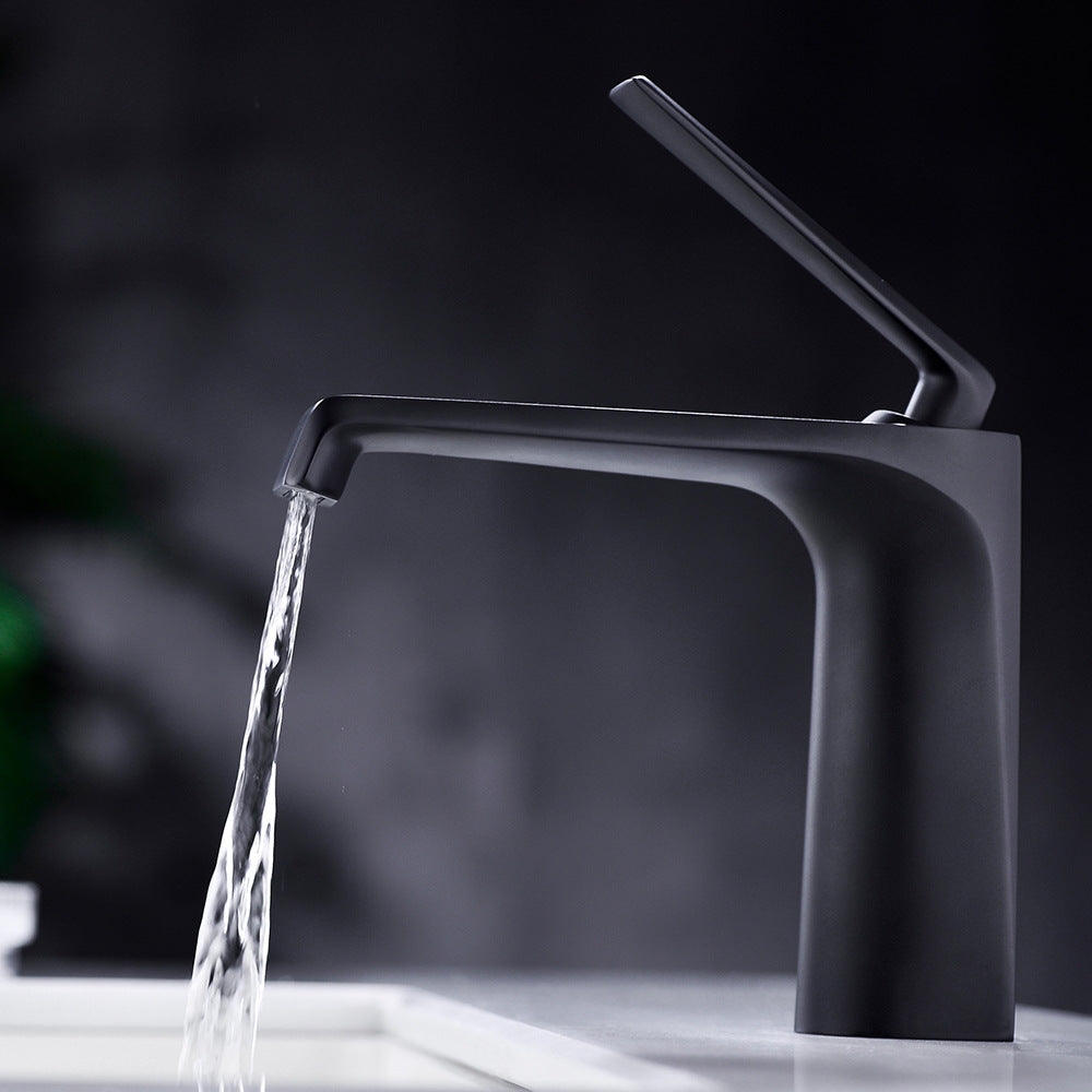 Brass One-Handle Modern Waterfall Bathroom Sink Faucet