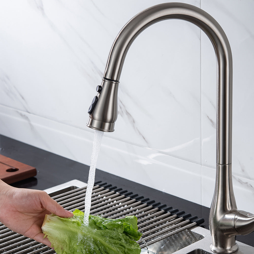 Eumtenr Brass Kitchen Sink Faucet, Kitchen Faucet Brass with Pull Down Sprayer