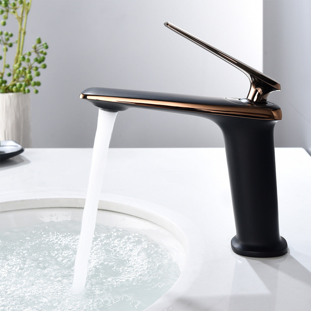 Modern Cold and Hot Single Handle Built-In Switch Bathroom Faucet