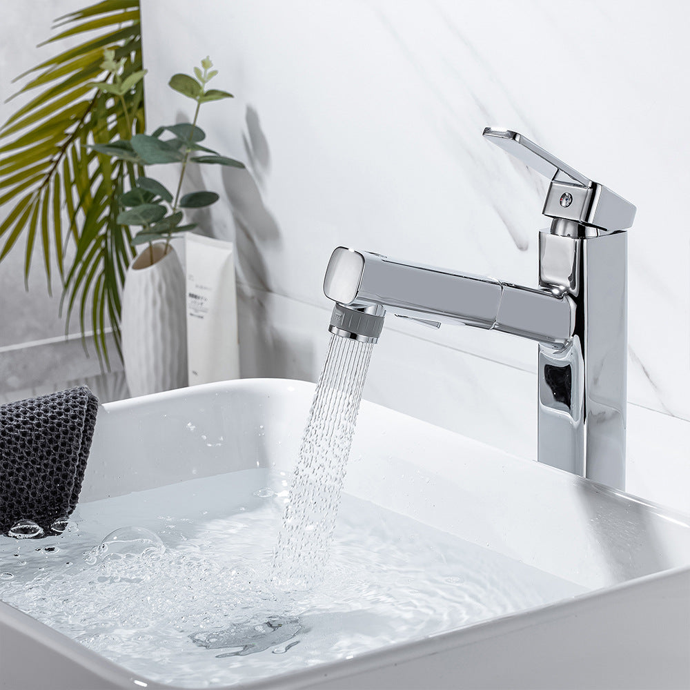 Single Handle Cold and Hot Water Bathroom Faucet Suitable for Tall Body Basins