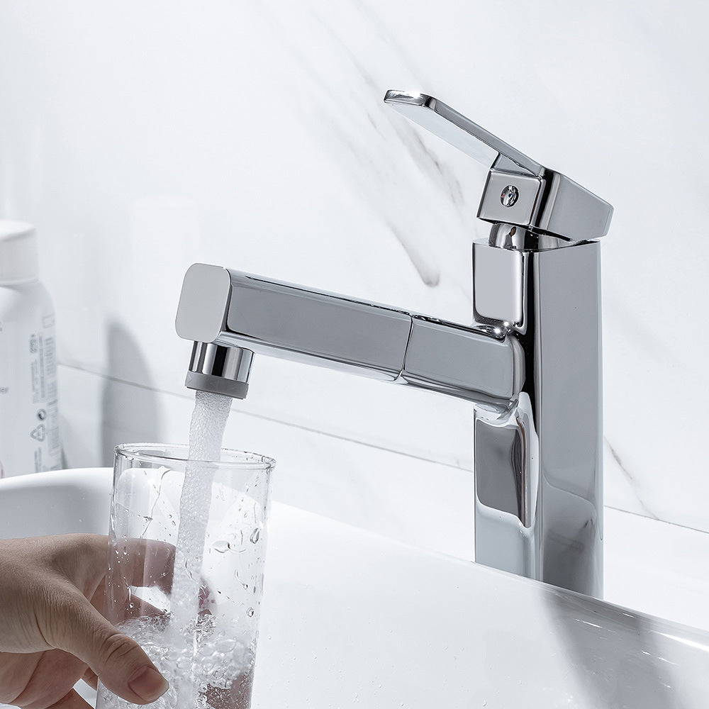 Eumtenr 1.5 GPM Single Handle Pre-Rinse Bathroom Faucet Suitable for Tall Body Basins