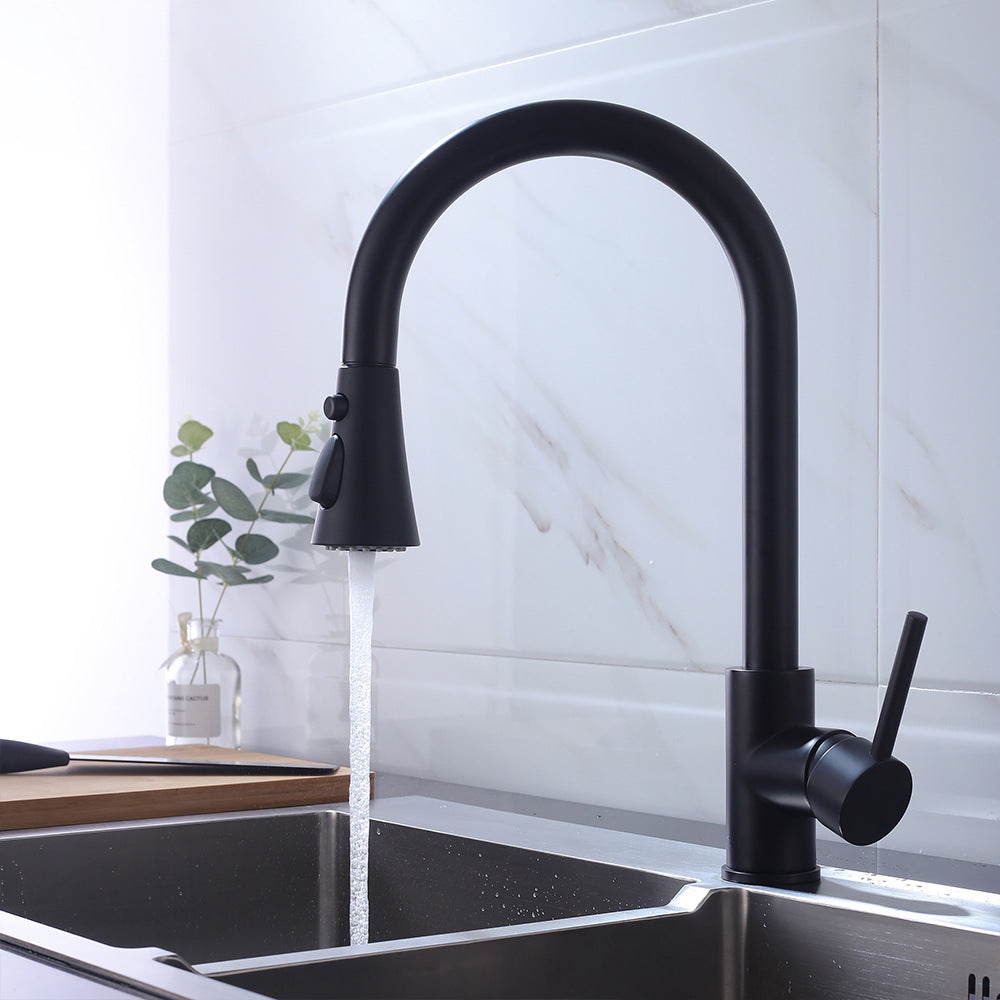 Eumtenr Kitchen Sink Faucet, Kitchen Faucet Brass with Pull Down Sprayer