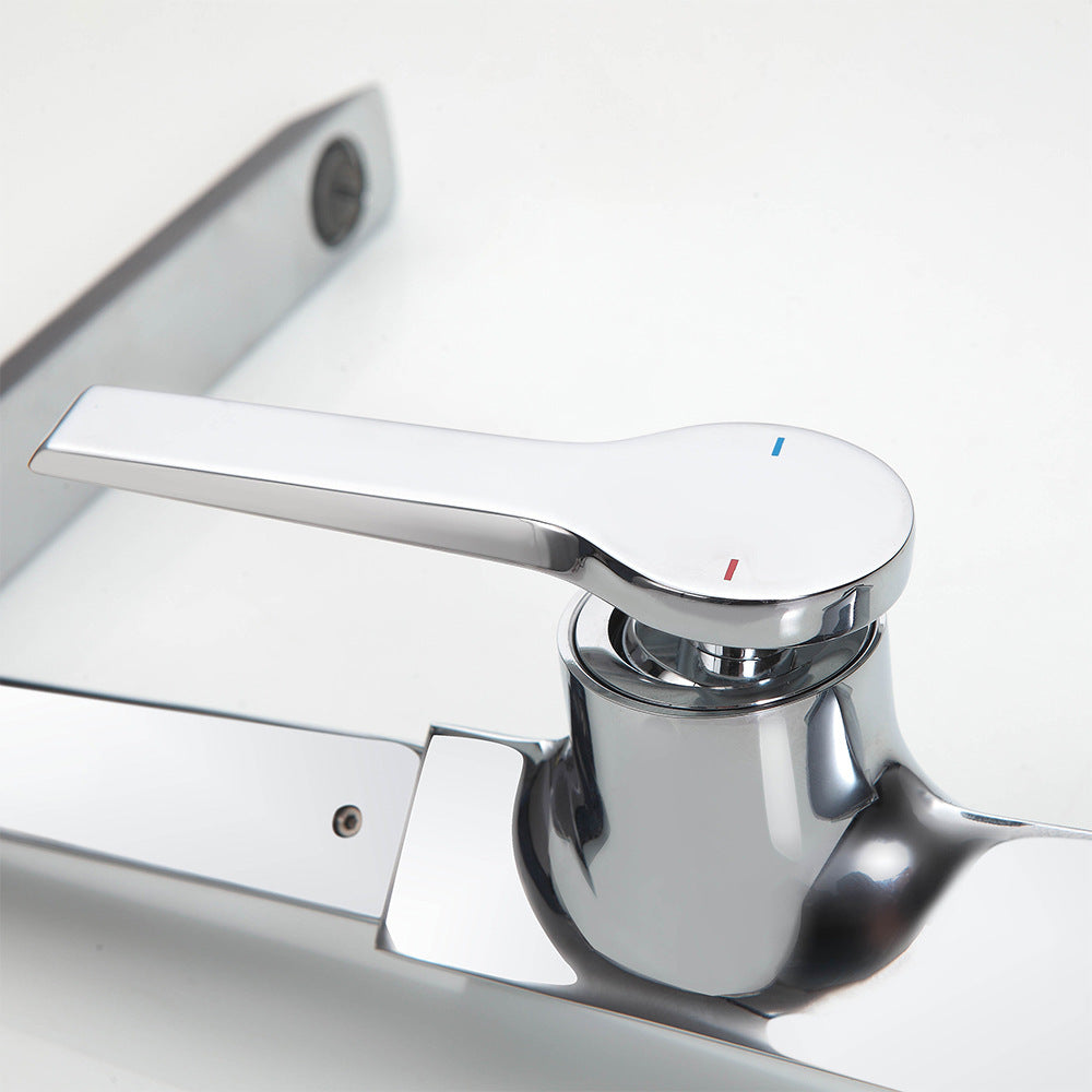 Eumtenr All Brass Cold and Hot Single Hole Kitchen Faucet