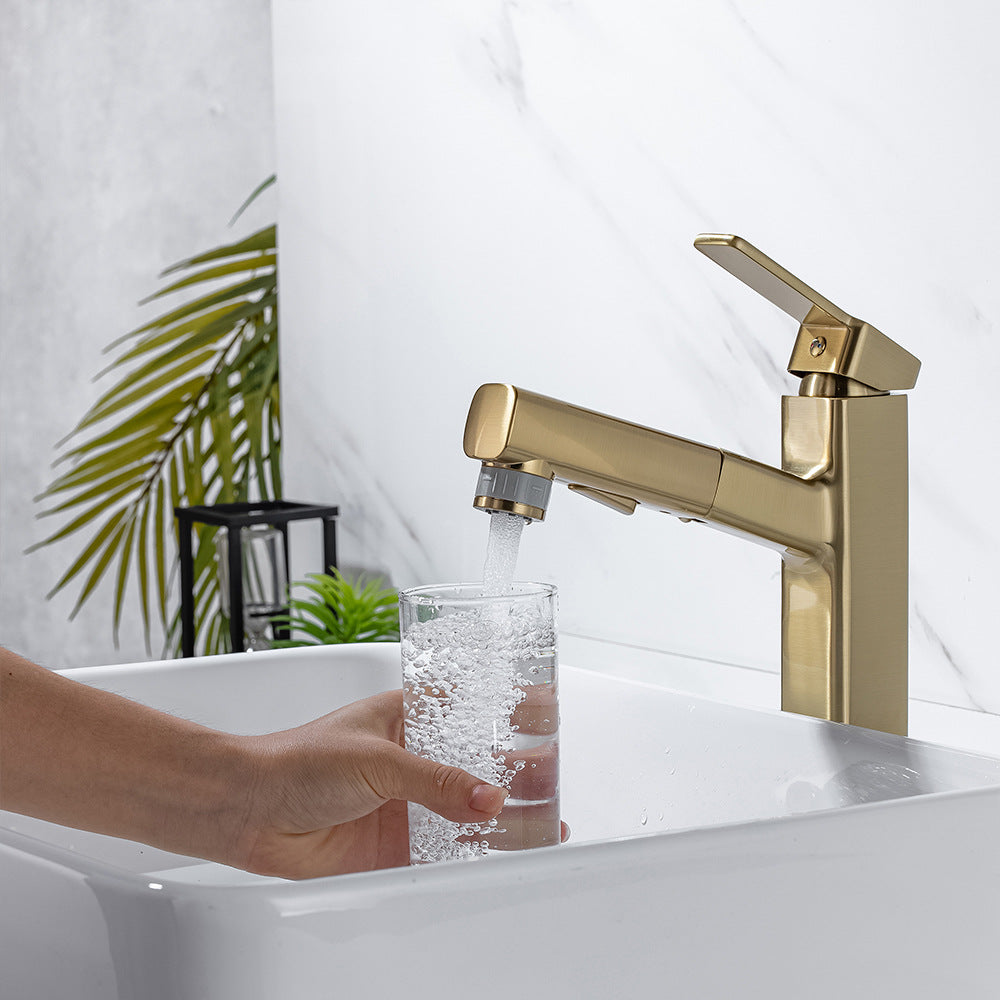 Single Handle Cold and Hot Water Bathroom Faucet Suitable for Tall Body Basins