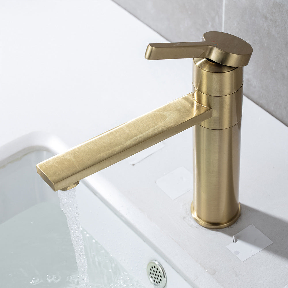 Brass Single-Handle Bathroom Sink Faucet - Polished Chrome