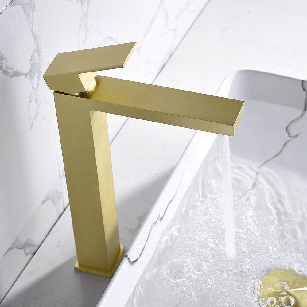 Brass Bathroom Faucet Single Handle - Single Hole