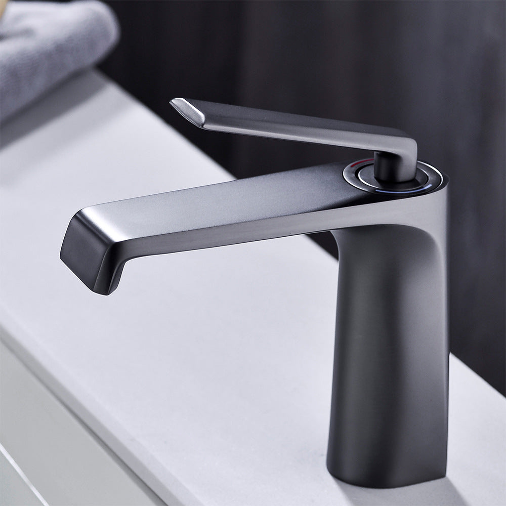 Brass One-Handle Modern Waterfall Bathroom Sink Faucet