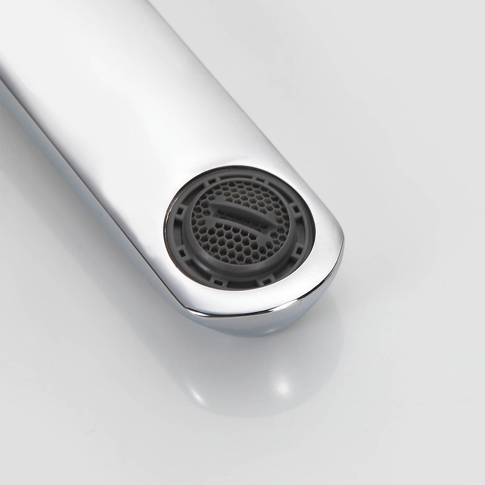 All Brass Simple Cold and Hot Single Hole Single Control Kitchen Faucet