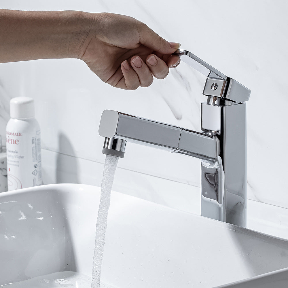 Eumtenr 1.5 GPM Single Handle Pre-Rinse Bathroom Faucet Suitable for Tall Body Basins