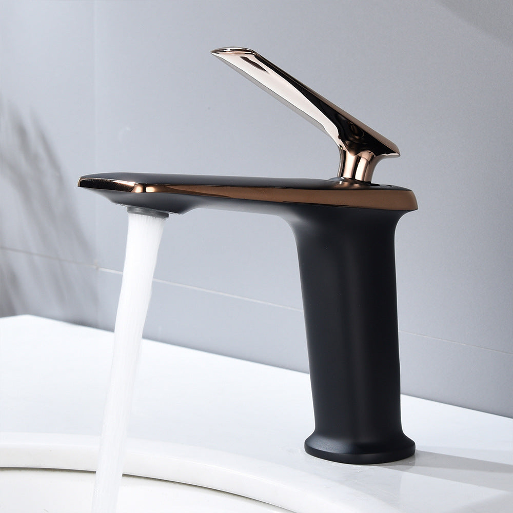 Modern Cold and Hot Single Handle Built-In Switch Bathroom Faucet