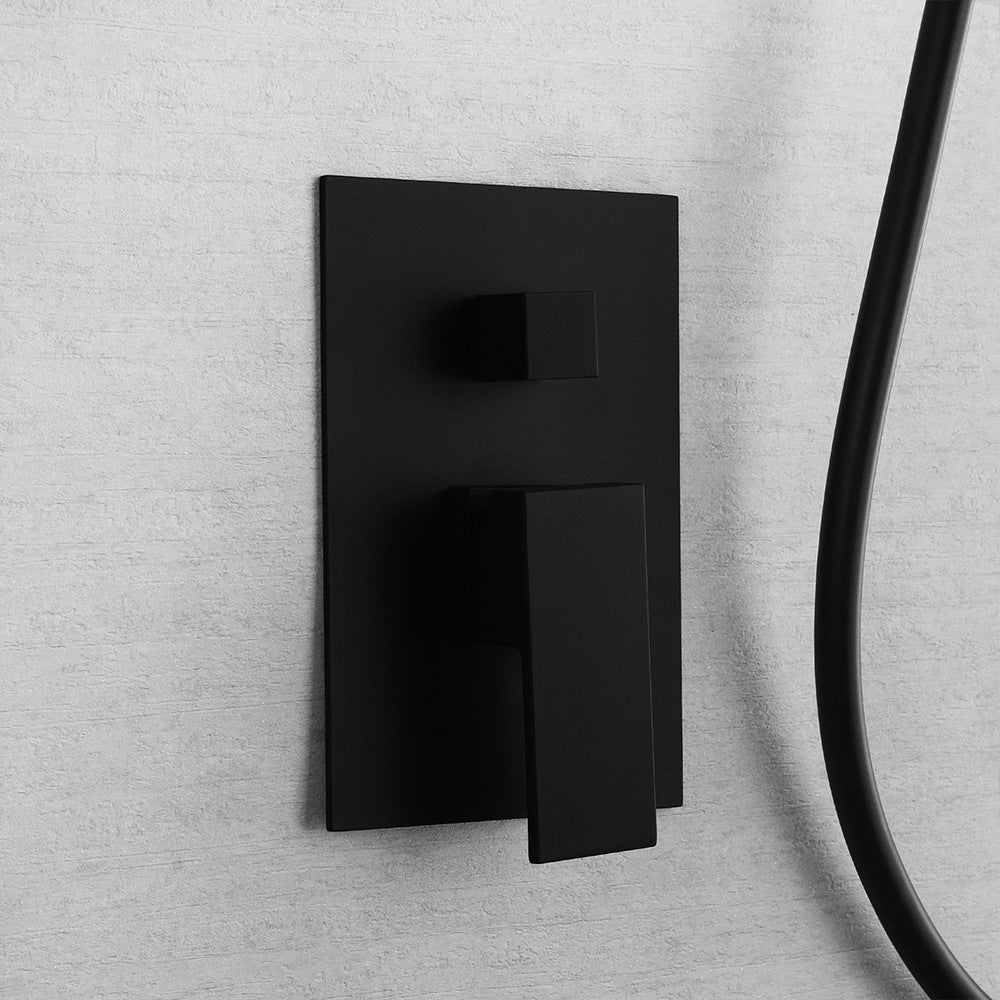 Eumtenr Brass Shower System Combo Set Black Wall Mount Faucet Bathroom Faucets