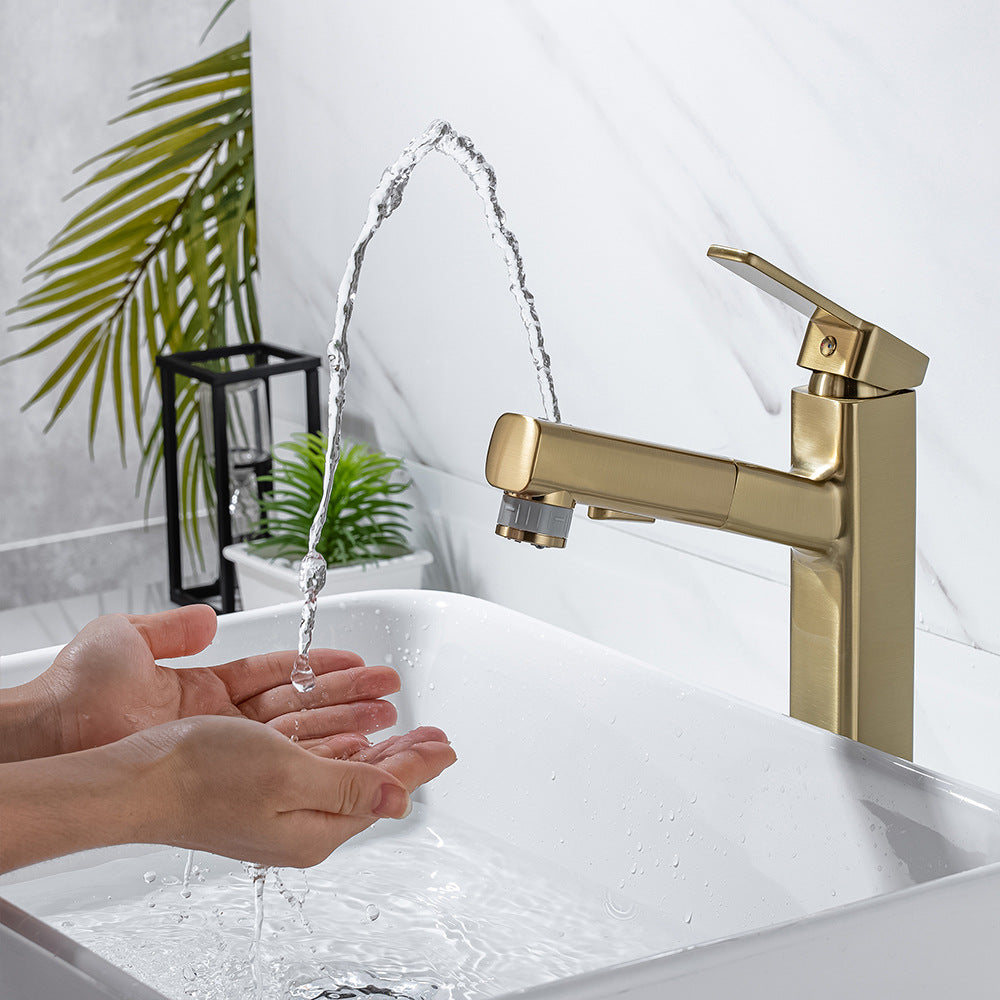 Single Handle Cold and Hot Water Bathroom Faucet Suitable for Tall Body Basins