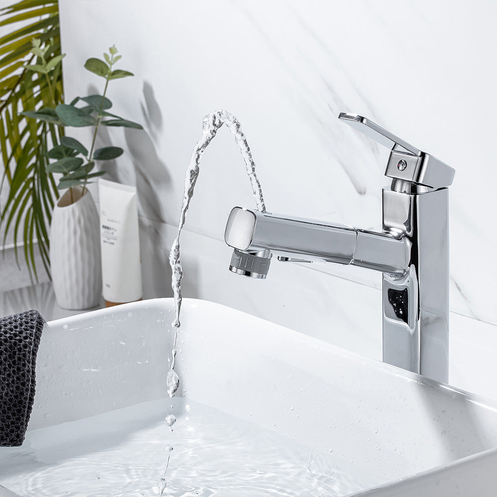 Single Handle Cold and Hot Water Bathroom Faucet Suitable for Tall Body Basins