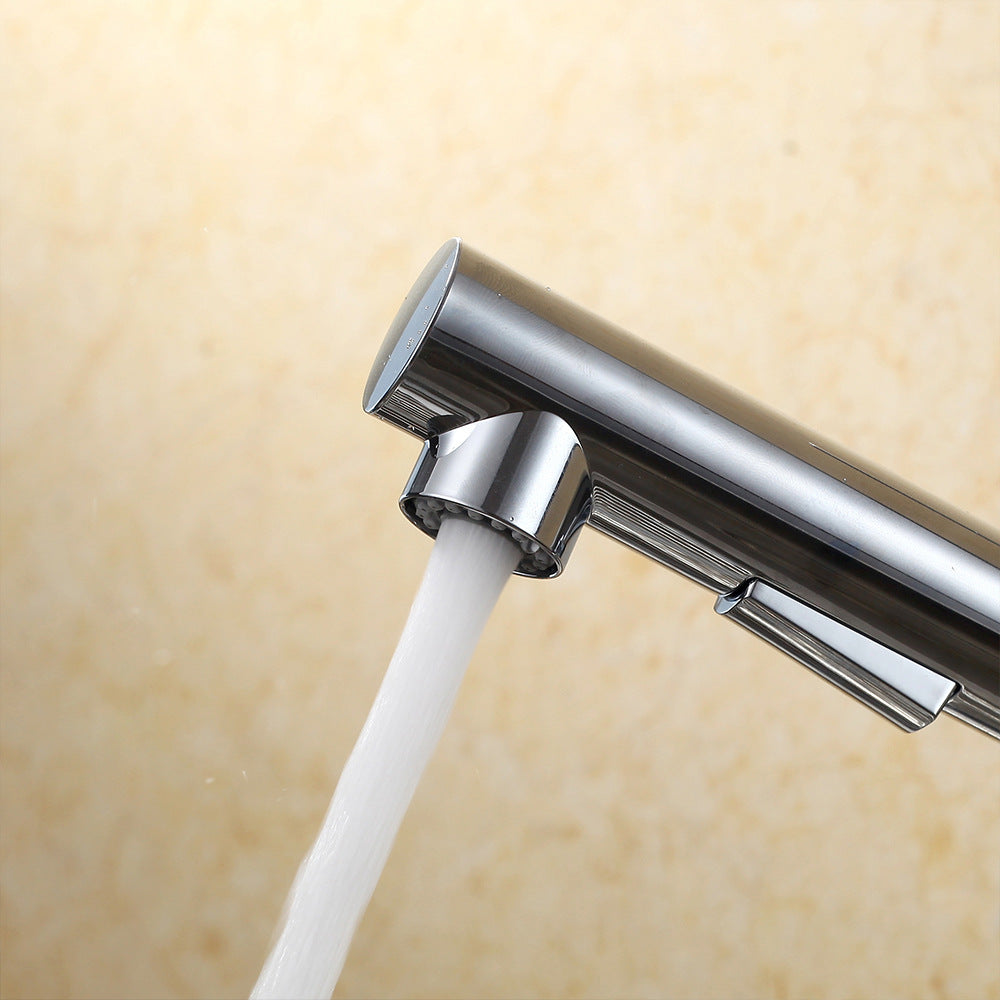 Eumtenr 1.5 GPM Minimalist Bathroom Cold and Hot Pull-Out Faucet