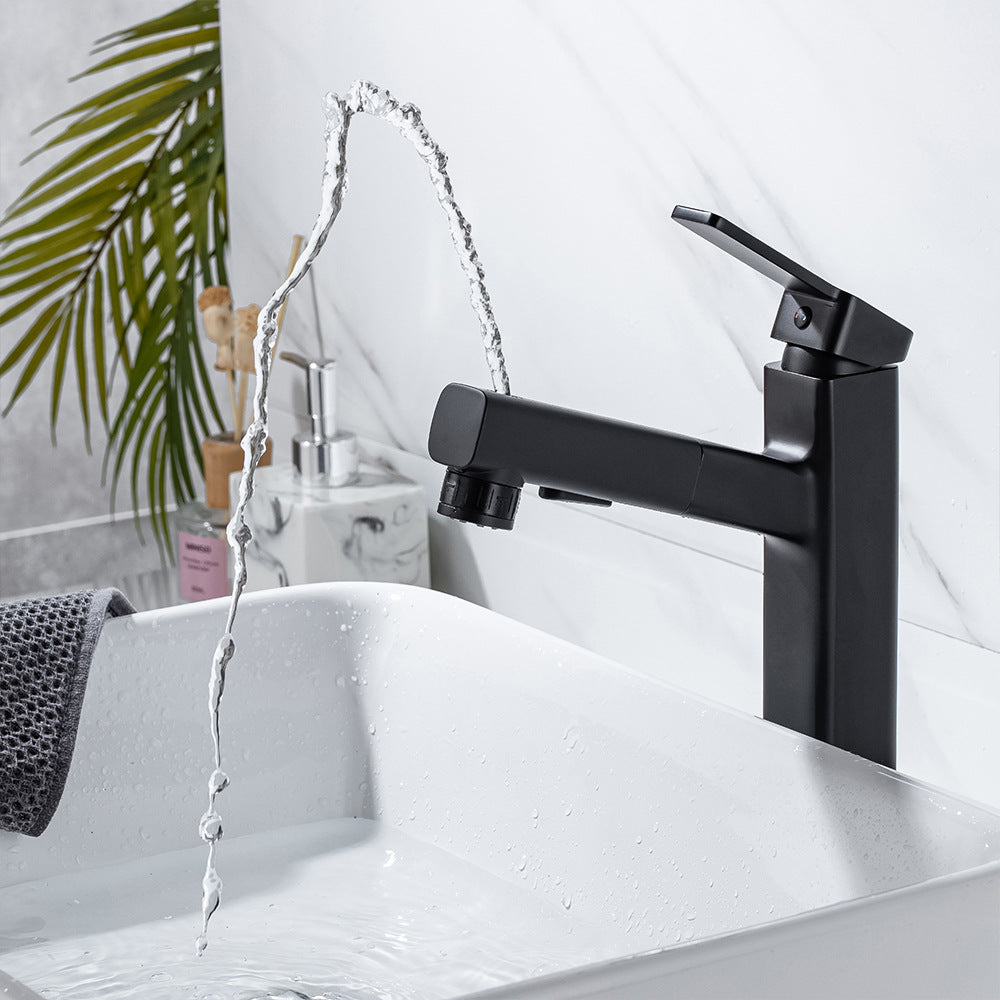 Single Handle Cold and Hot Water Bathroom Faucet Suitable for Tall Body Basins