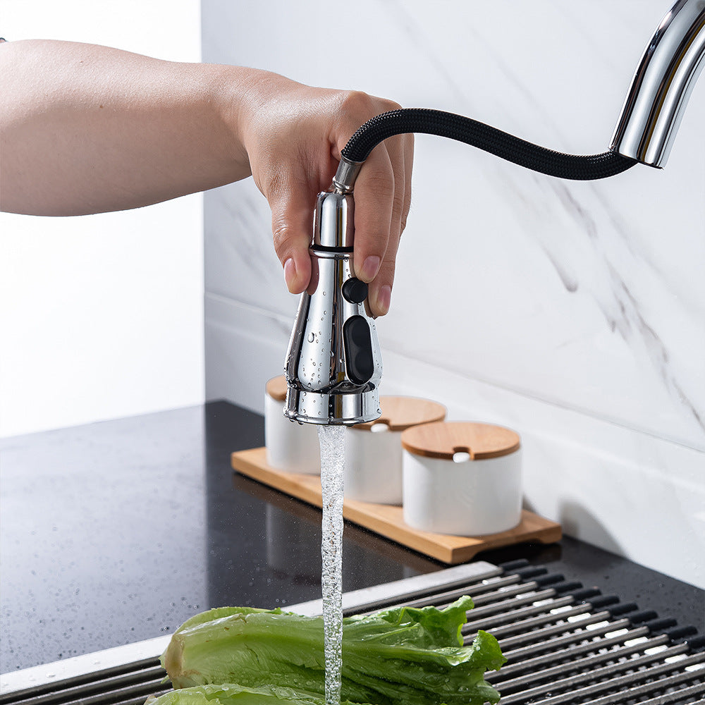 Eumtenr Brass Kitchen Sink Faucet, Kitchen Faucet Brass with Pull Down Sprayer