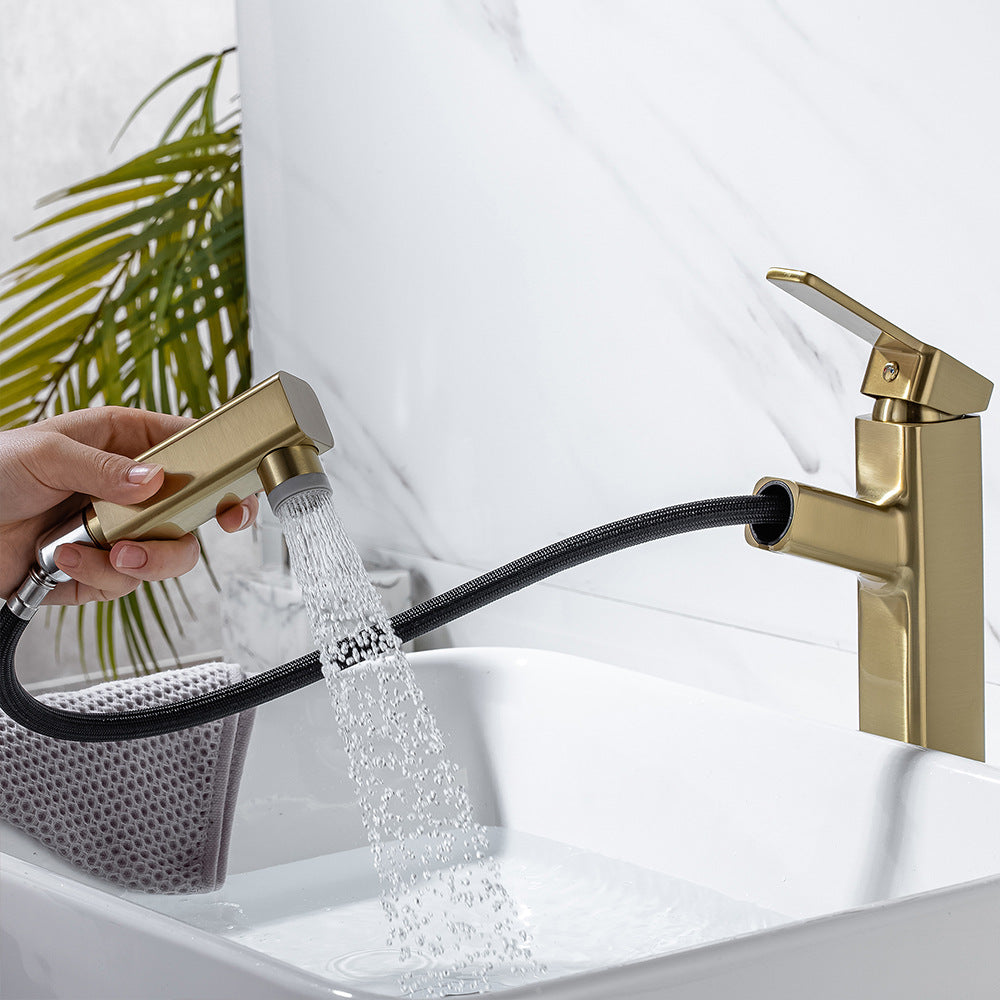 Eumtenr 1.5 GPM Single Handle Pre-Rinse Bathroom Faucet Suitable for Tall Body Basins