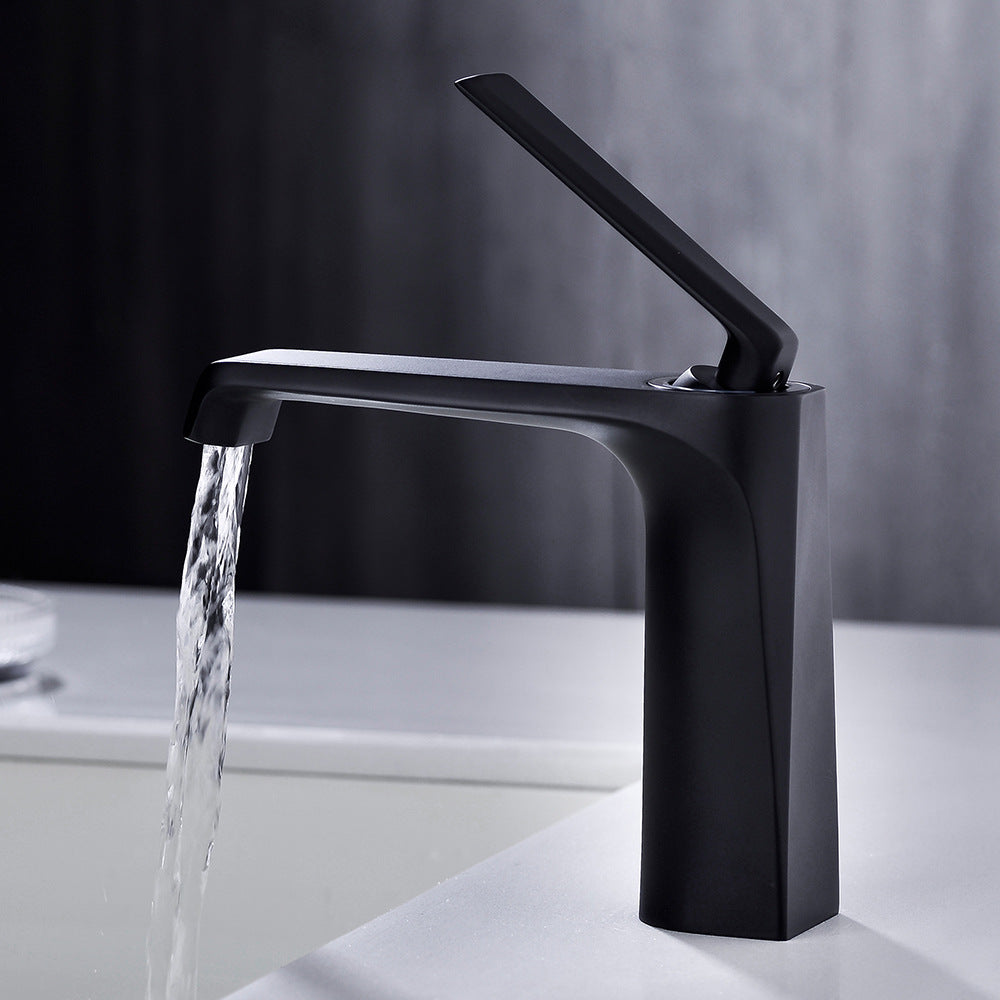 Brass One-Handle Modern Waterfall Bathroom Sink Faucet