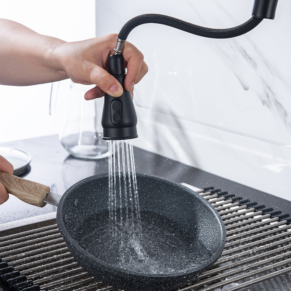 Eumtenr Brass Kitchen Sink Faucet, Kitchen Faucet Brass with Pull Down Sprayer