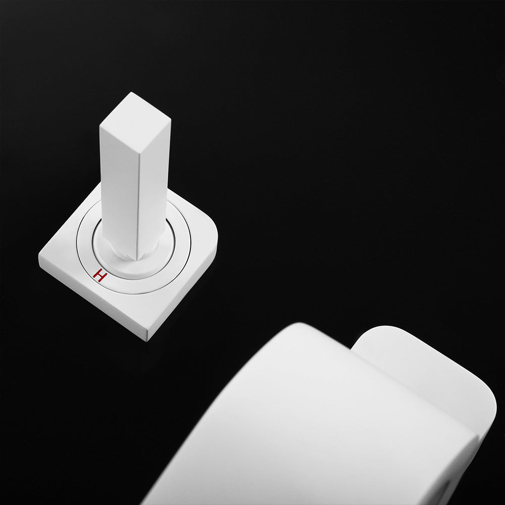 Brass Waterfall Basin Faucet with Dual Control of Cold and Hot Handles