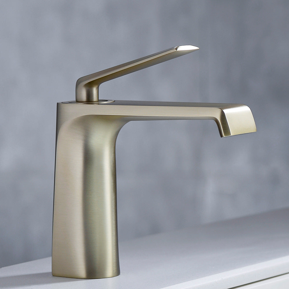 Brass One-Handle Modern Waterfall Bathroom Sink Faucet