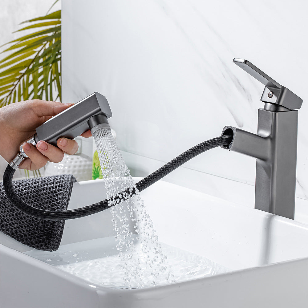 Eumtenr 1.5 GPM Single Handle Pre-Rinse Bathroom Faucet Suitable for Tall Body Basins