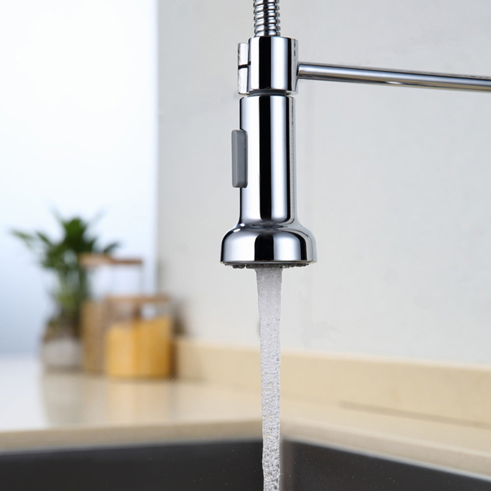 Eumtenr Commercial Stainless Steel Single Handle Single Hole Pull Down Sprayer Kitchen Sink Faucet