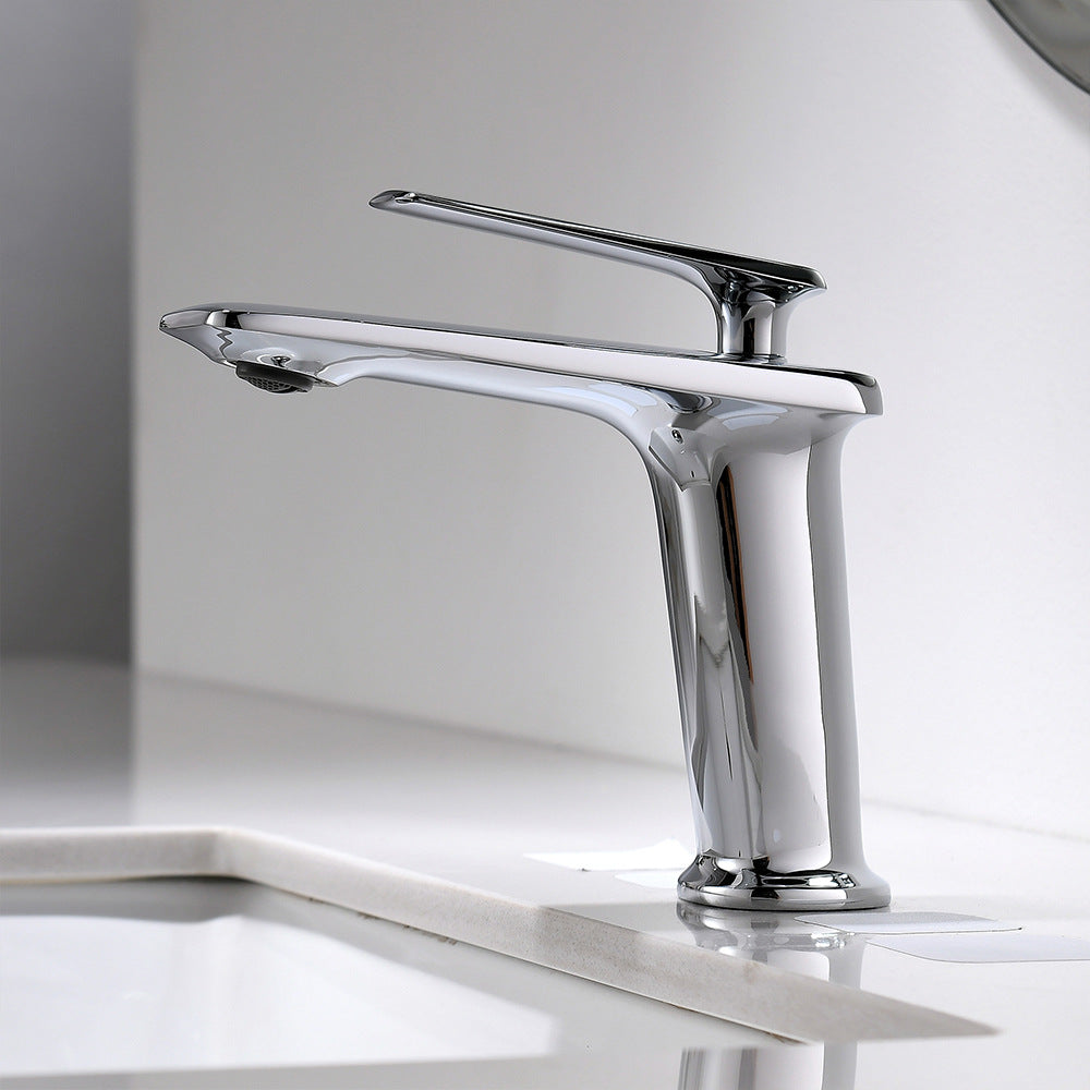 Modern Cold and Hot Single Handle Built-In Switch Bathroom Faucet