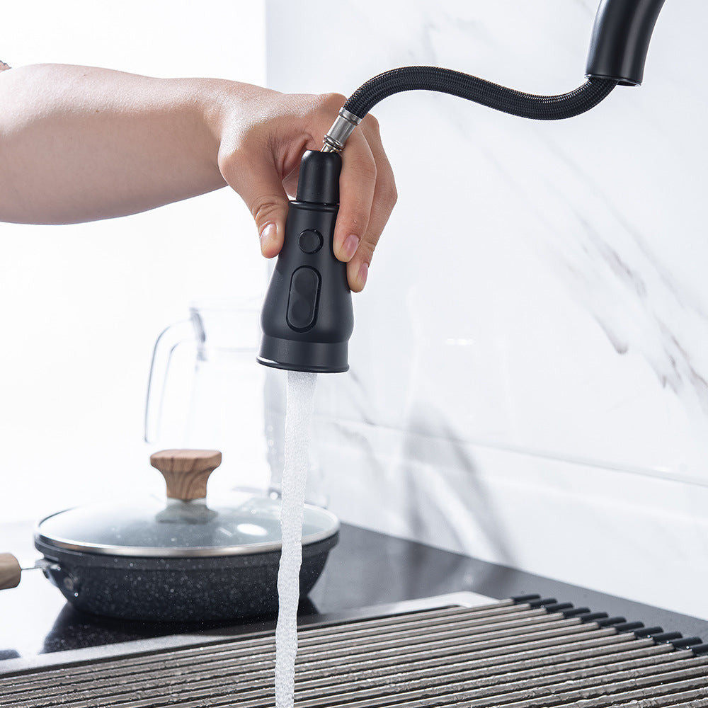 Eumtenr Brass Kitchen Sink Faucet, Kitchen Faucet Brass with Pull Down Sprayer