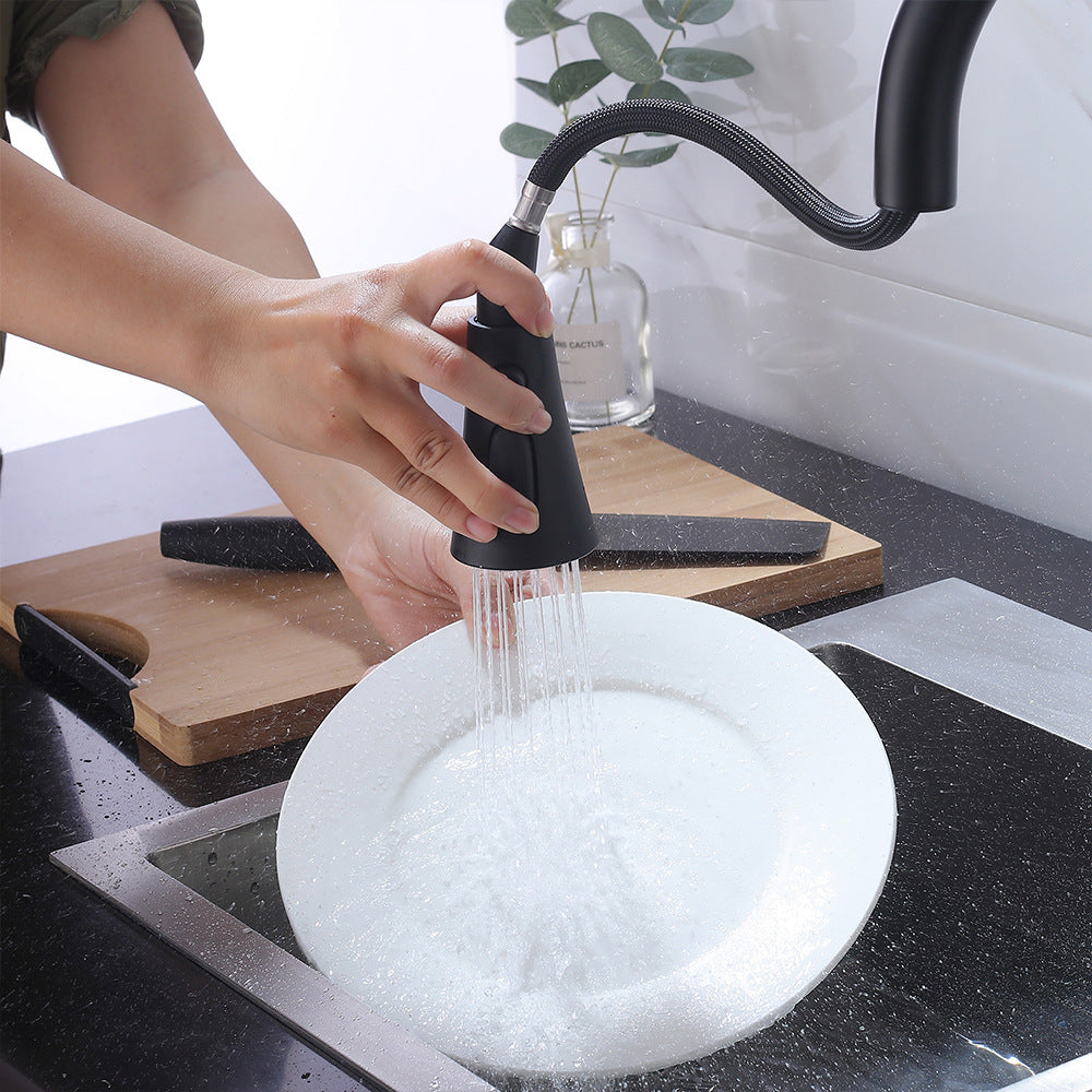 Eumtenr Kitchen Sink Faucet, Kitchen Faucet Brass with Pull Down Sprayer