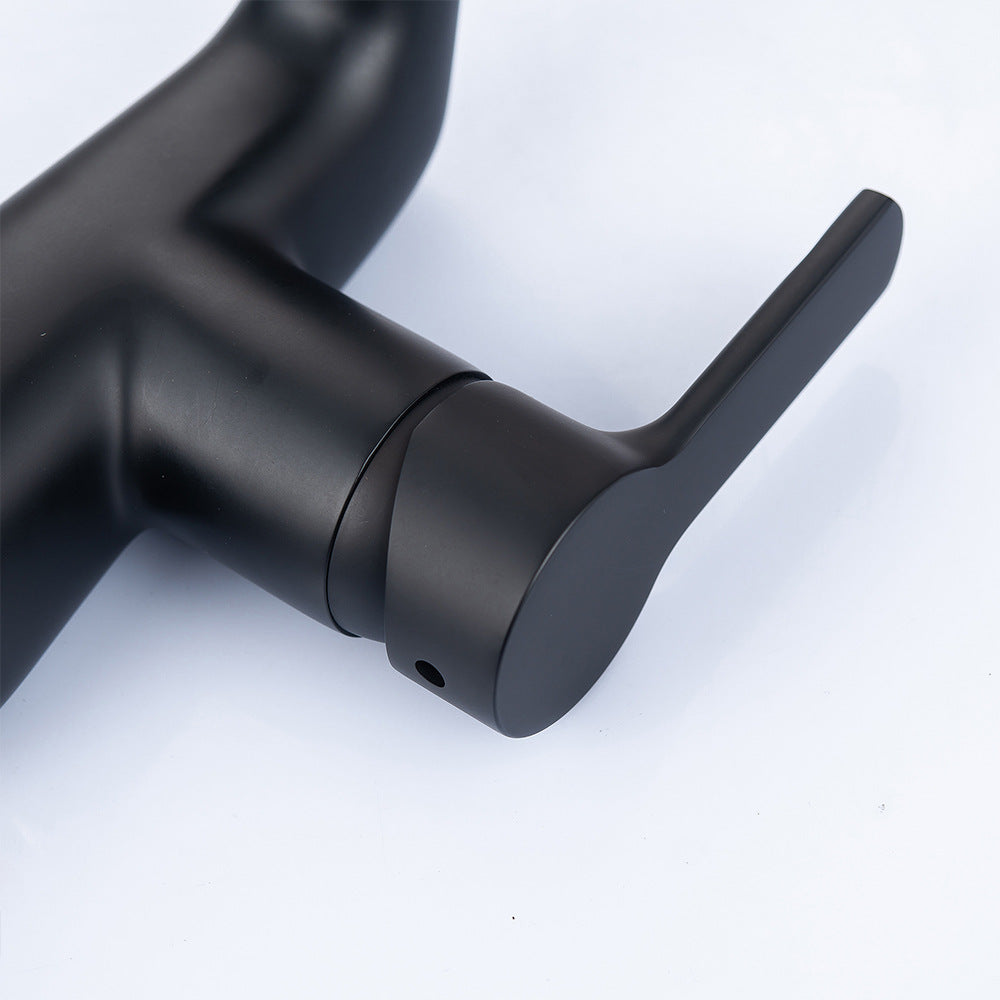 Eumtenr Full Brass 1.5 GPM Hot and Cold Water Pull Down Bathroom Faucet