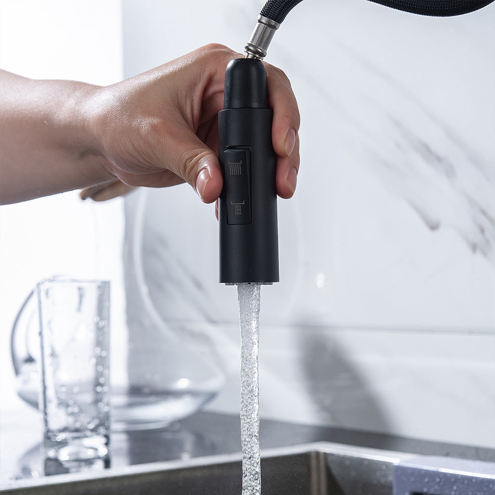 Eumtenr All Brass Single Hole Pull Down Sprayer Kitchen Faucet