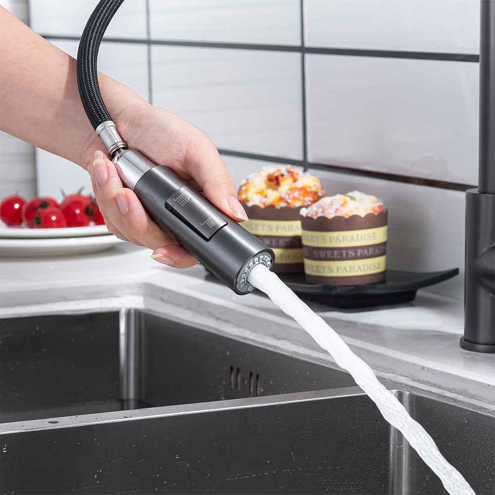 Eumtenr All Brass Single Hole Pull Down Sprayer Kitchen Faucet