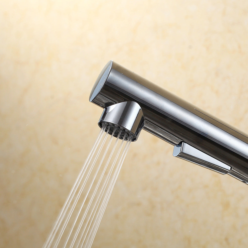 Eumtenr 1.5 GPM Minimalist Bathroom Cold and Hot Pull-Out Faucet