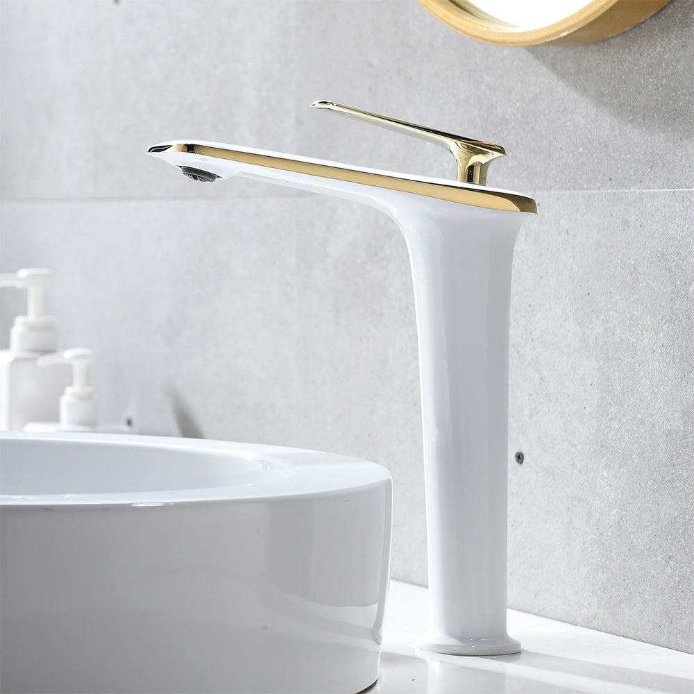 Eumtenr Brass 1.5 GPM Single Handle Bathroom Faucet Suitable for Tall Body Basins