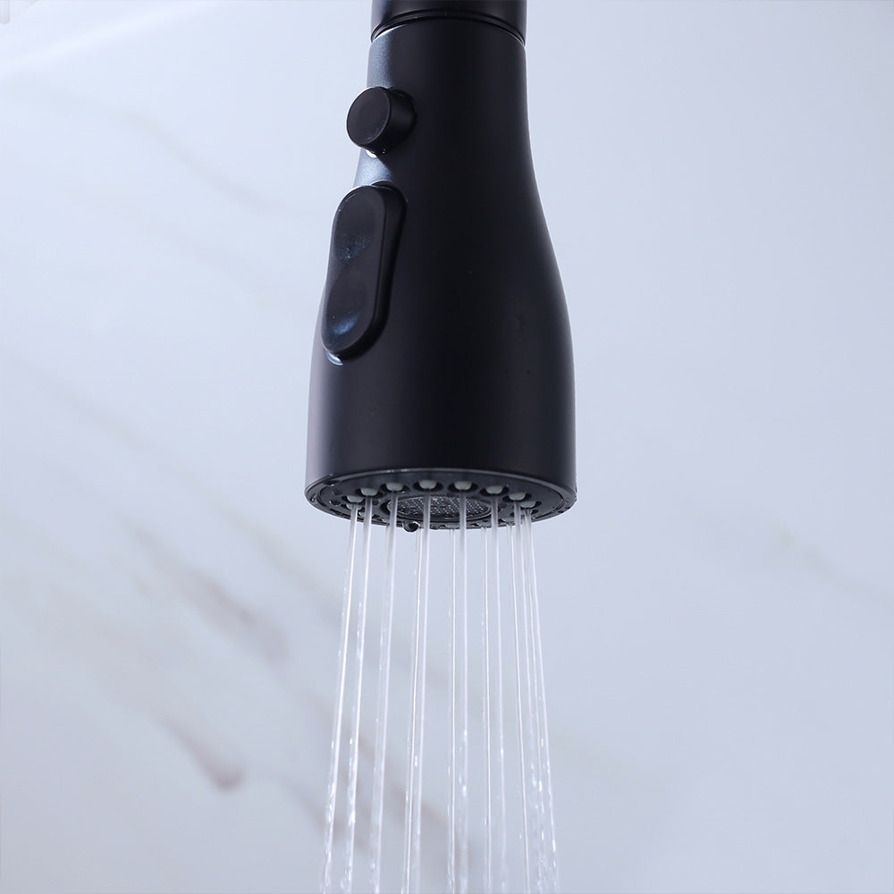 Eumtenr Brass Pulling and Retracting Kitchen Faucet with Hot and Cold Water