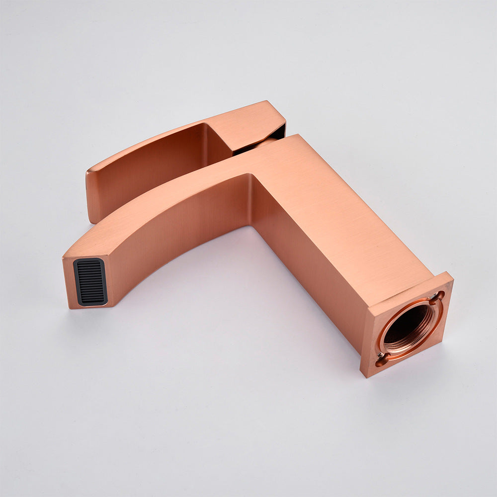 Brass Square Hot and Cold Water Bathroom Faucet