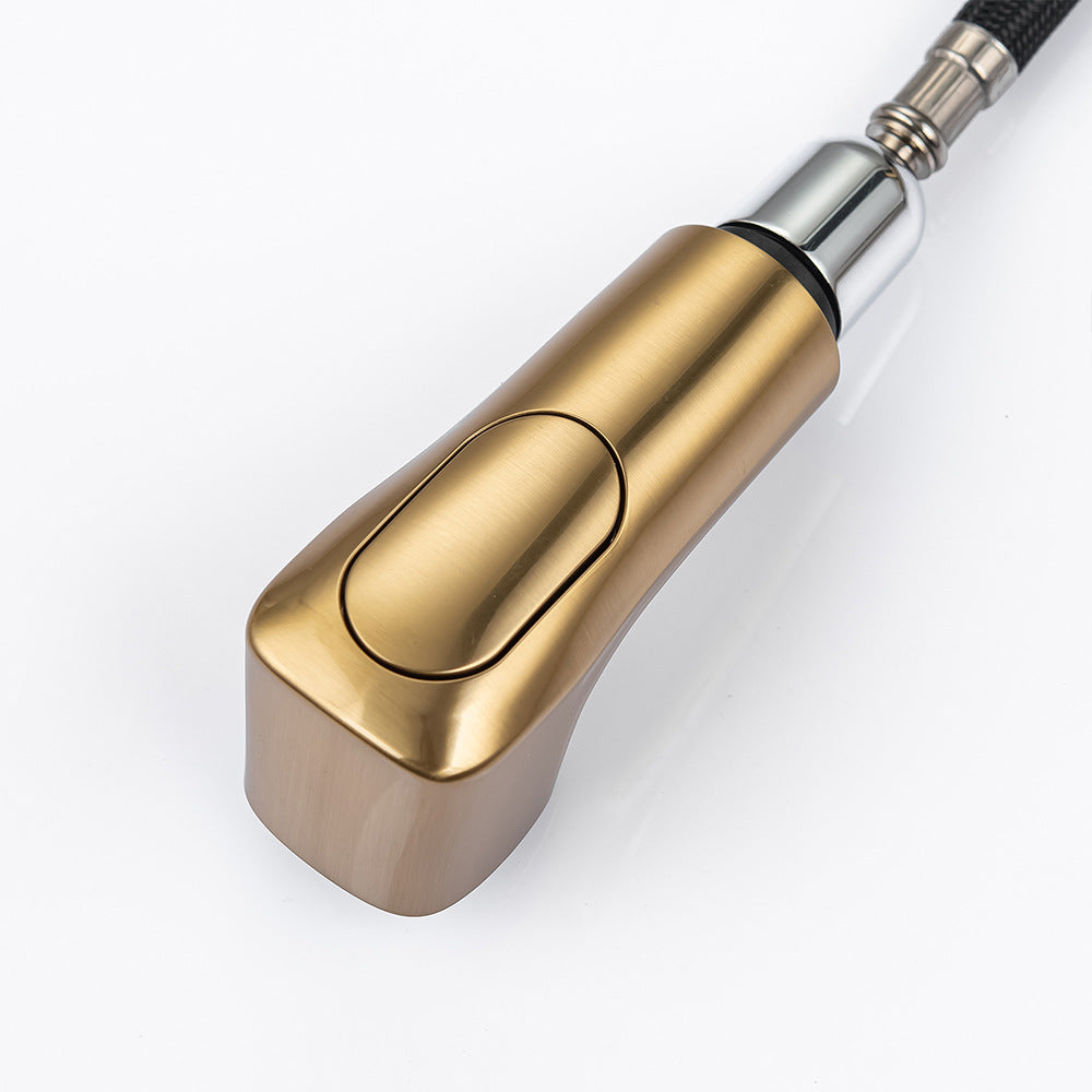 Eumtenr Full Brass Hot and Cold Water Pull Down Bathroom Faucet