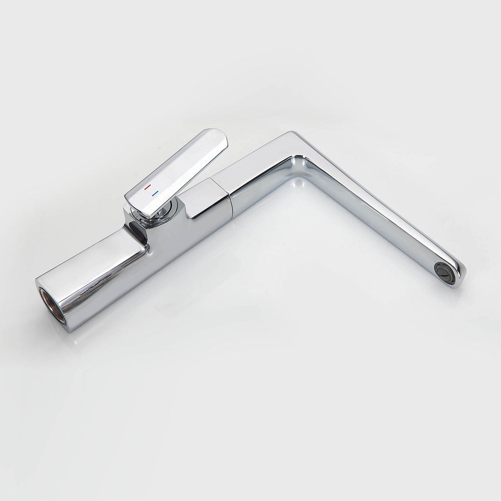 All Brass Simple Cold and Hot Single Hole Single Control Kitchen Faucet