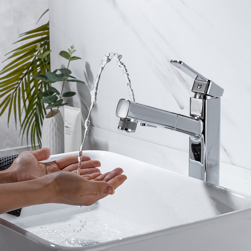 Single Handle Cold and Hot Water Bathroom Faucet Suitable for Tall Body Basins