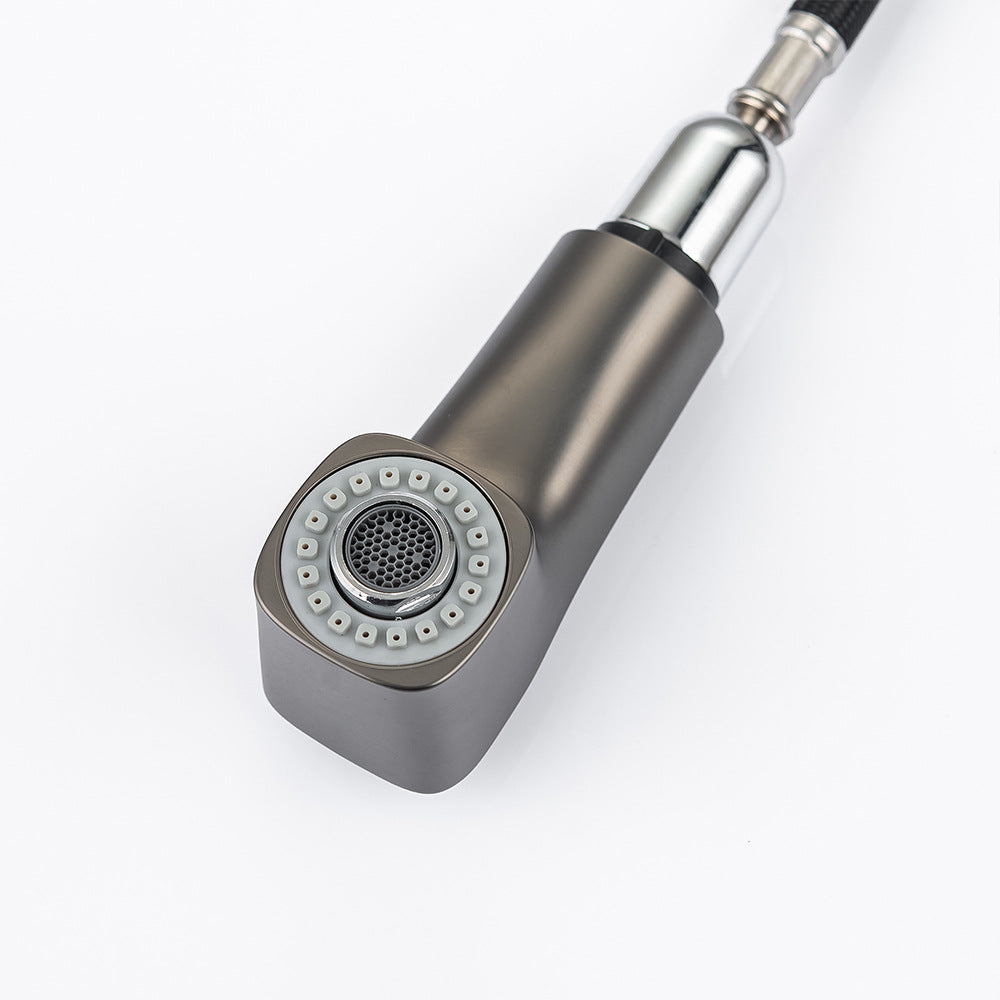 Eumtenr Full Brass Hot and Cold Water Pull Down Bathroom Faucet