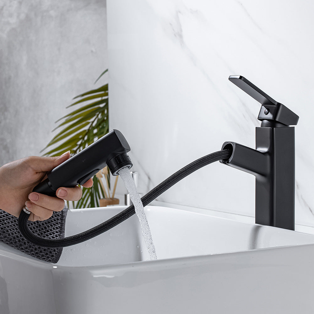 Single Handle Cold and Hot Water Bathroom Faucet Suitable for Tall Body Basins