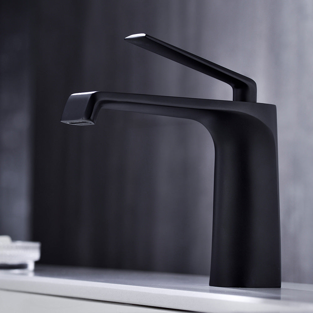 Brass One-Handle Modern Waterfall Bathroom Sink Faucet