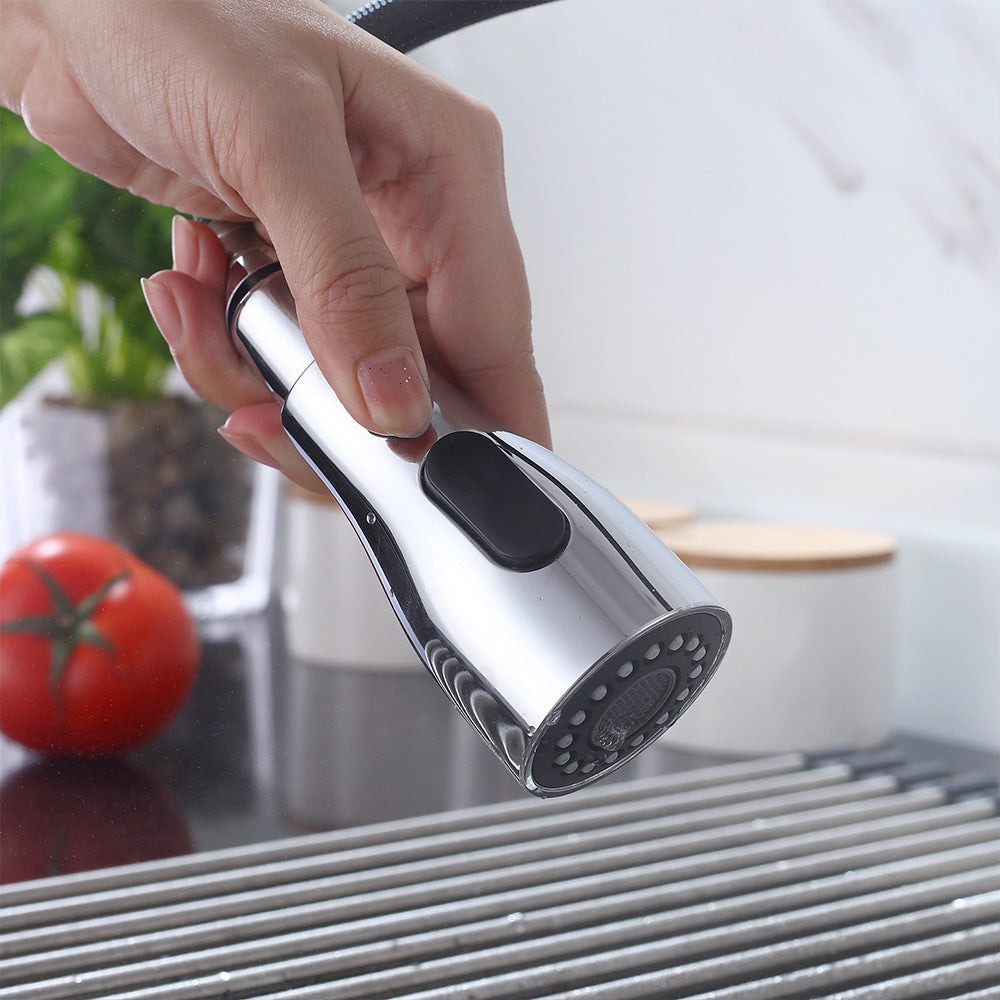 Eumtenr Brass Pulling and Retracting Kitchen Faucet with Hot and Cold Water