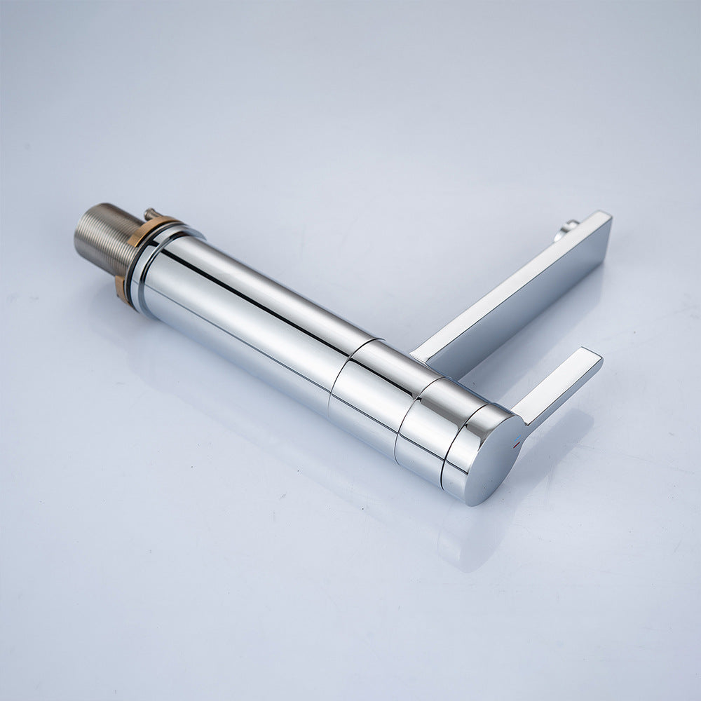 Brass Single-Handle Bathroom Sink Faucet - Polished Chrome