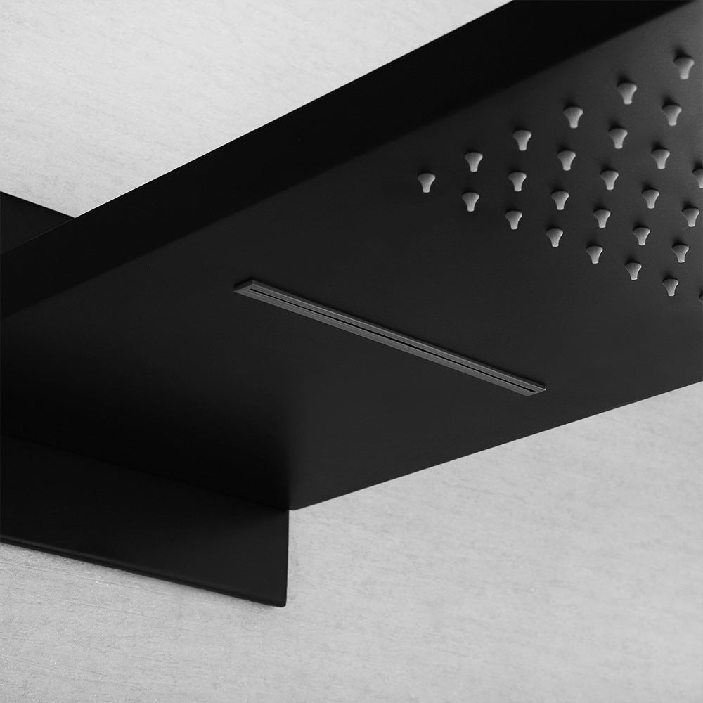 Eumtenr Brass Shower System Combo Set Black Wall Mount Faucet Bathroom Faucets