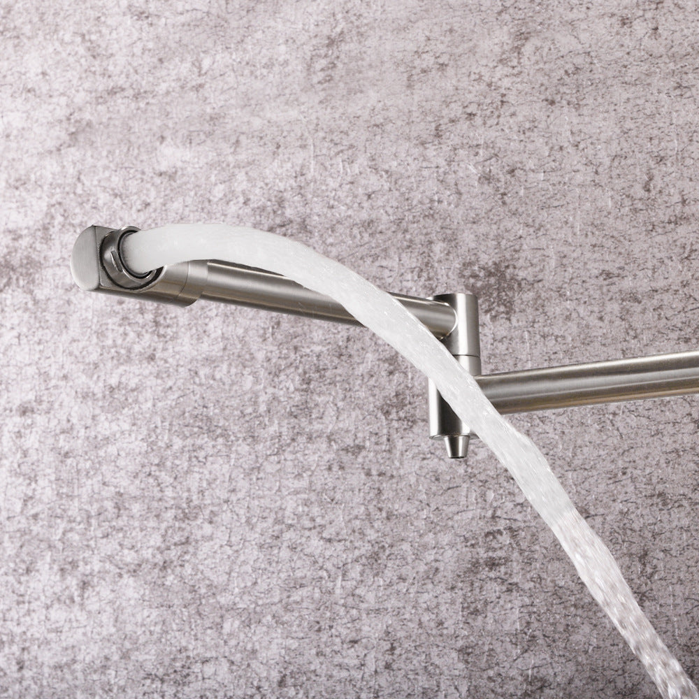 Full Brass Folding Dual Purpose Kitchen Faucet for Water Purification